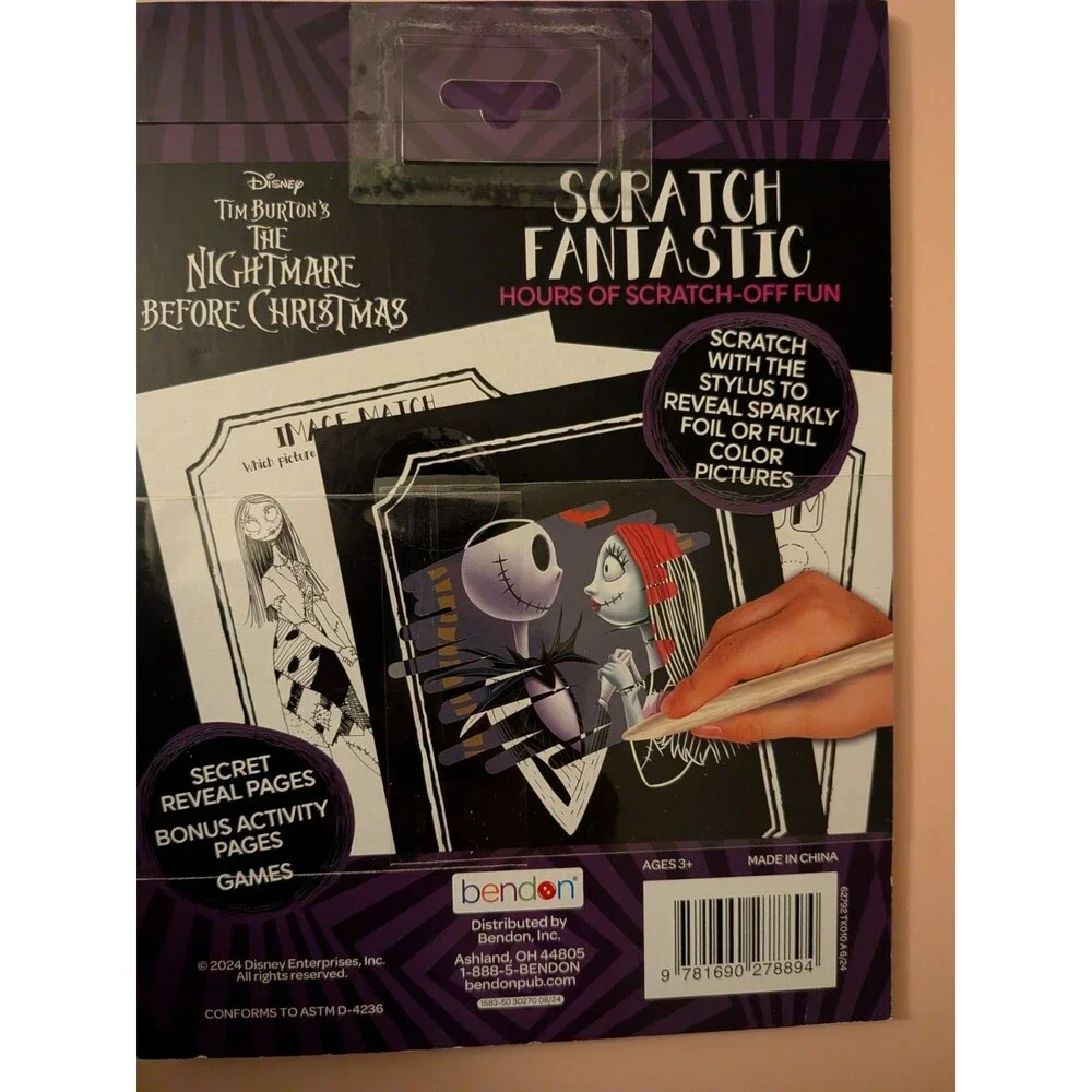 Disney The Nightmare Before Christmas Scratch Fantastic Activity Book New